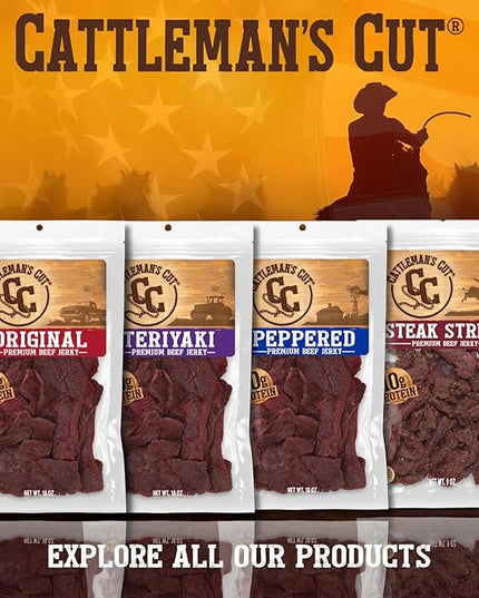 Cattleman's Cut Texas Style Flank Steak Beef Jerky, 9 Ounce