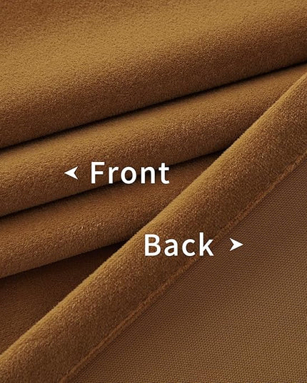 Joydeco Brown Velvet Curtains 72 inch Length 2 Panels, Luxury Blackout Rod Pocket Thermal Insulated Window Curtains, Super Soft Room Darkening Drapes for Living Dining Room Bedroom,W52 x L72 inches