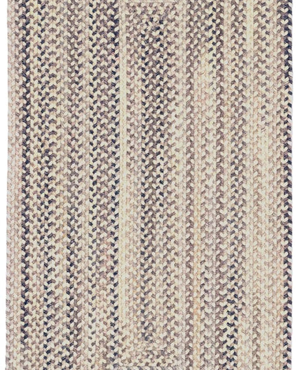 Capel American Heritage Pewter 3' 0" X 5' 0" Concentric Rectangle Braided Rug