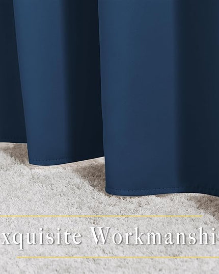 NICETOWN Moroccan Blue Blackout Kids Room Curtains, Grommet Thermal Curtains & Drapes Room Darkening Window Treatment Sound Reducing for Bedroom, 2 Panels, W66 x L66