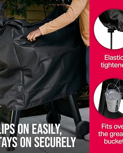 Grill Cover by Grillman, Black, 49 Inch, BBQ Outdoor Grill Covers, Charcoal & Gas Grills, Waterproof, Rip-Proof, Weather-Resistant, Anti-UV, Barbecue Cover for Weber, Genesis, Charbroil, Nexgrill, etc