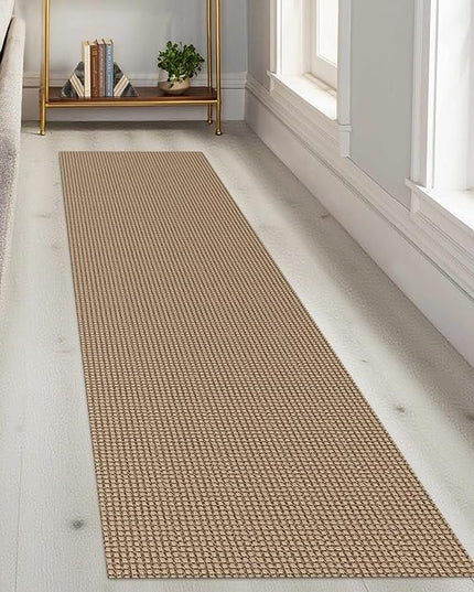 KOZYFLY Boho Runners for Hallways 2x8 ft Washable Kitchen Runner Non Slip Rubber Backed Hall Runners Cotton Entryway Runner Rugs Floor Carpet for Indoor Backdoor Bedroom Kitchen, Tan/Orange/Brown