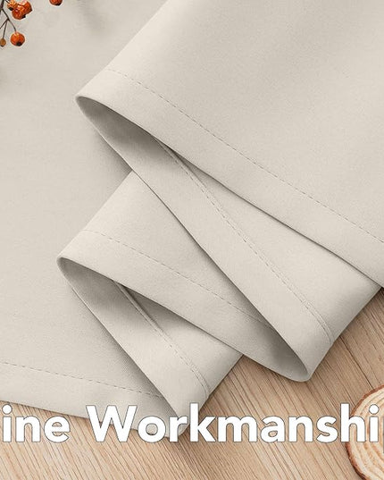 H.VERSAILTEX Room Darkening Curtains for Living Room Light Reducing Thermal Insulated Window Treatment Panels/Drapes Grommet Top 2 Panels (Ivory - 52 x 84 Inches)