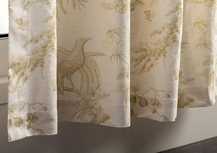 Maison d' Hermine Curtains for Living Room 100% Cotton 96 inch Length Two Panels Light Filtering Toile Curtains for Bedroom Windows with Rod and Loop Pockets Drapes (Paradise Sage, 50" W x 96" L)