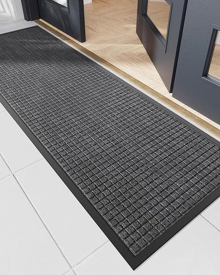 Durable Front Door Mat, 72" x 24" Heavy Duty Indoor Outdoor Doormat for Entryway, Non-Slip Rubber Backing, Stain and Fade Resistant Commercial Floor Mat for Home Office Entry