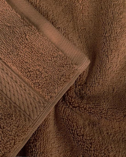 Superior Egyptian Cotton Pile Bath Towel Set of 4, Ultra Soft Luxury Towels, Thick Plush Essentials, Absorbent Heavyweight, Guest Bath, Hotel, Spa, Home Bathroom, Shower Basics, Chocolate