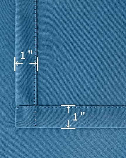 BGment Window Curtains for Bedroom - 54 Inch Rod Pocket and Back Tab Thermal Insulated Room Darkening Curtains for Living Room, 2 Curtain Panels (38 x 54 Inch, Steel Blue)