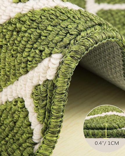hicorfe Indoor Doormat,Front Back Door Mat Rubber Backing Non Slip Door Mats 20"x48" Absorbent Resist Dirt Entrance Doormat Inside Floor Mats for Entryway Washable Low-Profile(Sage Green)