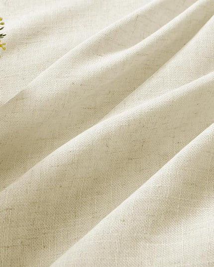 Joydeco Linen Curtains 84 Inch Length 2 Panel Sets,Light Filtering Curtains for Bedroom 70 Inch Wide Living Room Drapes with Back Tabs & Rod Pockets (W70 x L84 Inch, Linen)