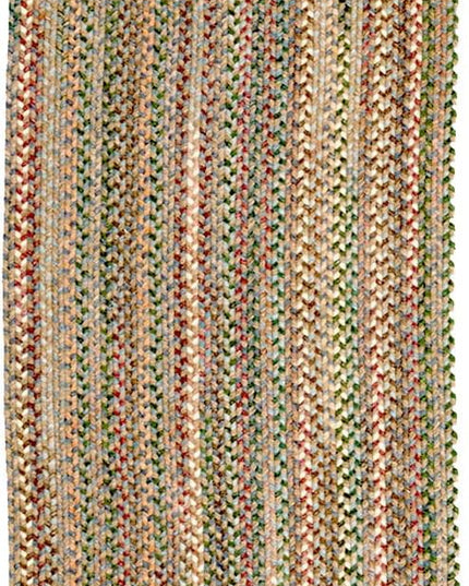 Capel American Heritage Moss Multi 2' 0" X 8' 0" Runner Oval Braided Rug
