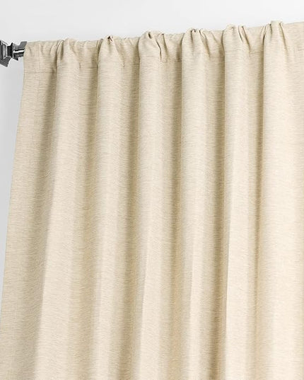 HPD Half Price Drapes Bellino Room Darkening Curtains 108 Inches Long Curtains for Bedroom & Living Room (1 Panel), 50W x 108L, Candlelight