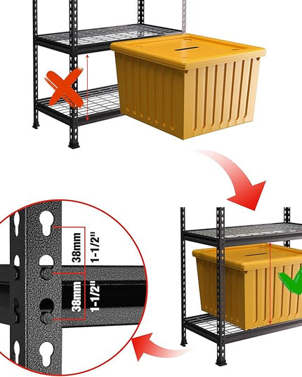 WORKPRO 5-Tier Metal Garage Shelving Unit, 36”W x 18”D x 72”H Storage Shelves, Adjustable Storage Rack Heavy Duty Shelf, 4000 lbs Load Capacity (Total), for Garage, Kitchen, Bathroom, Warehouse