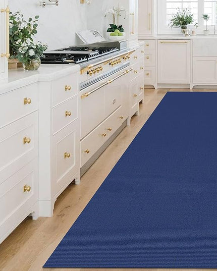 KOZYFLY Washable Runner Rug 3x14 ft Hallway Kitchen Runner Rugs with Rubber Backing Bobo Non Slip Entryway Runner Indoor, Long Carpet Runners for Hall Kitchen Entryway, Royal Blue