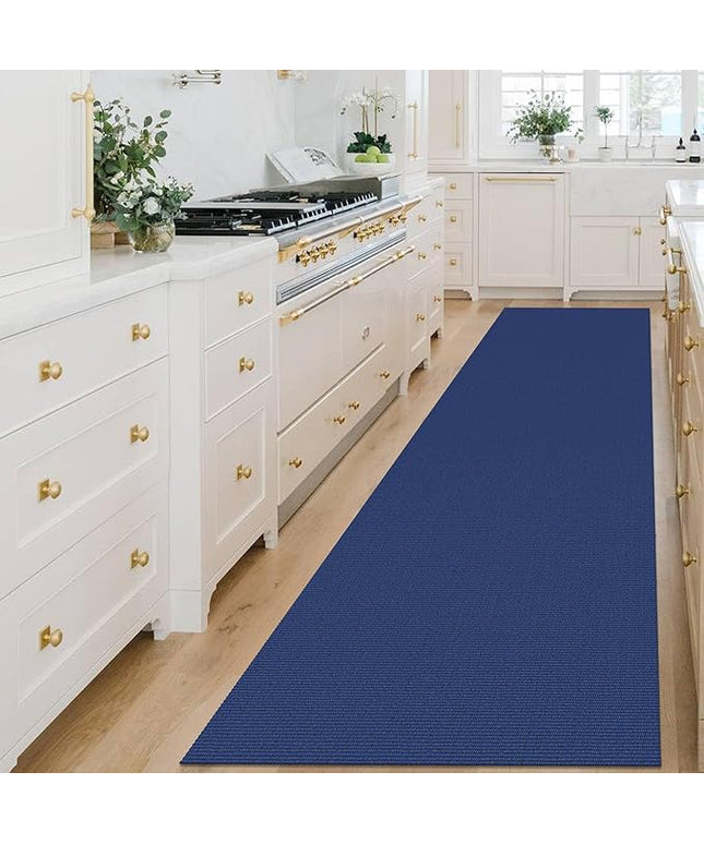 KOZYFLY Washable Runner Rug 3x14 ft Hallway Kitchen Runner Rugs with Rubber Backing Bobo Non Slip Entryway Runner Indoor, Long Carpet Runners for Hall Kitchen Entryway, Royal Blue