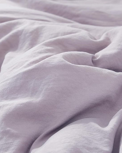 WRENSONGE Twin Comforter Set- 5 Pieces Lilac Twin Bed in a Bag, All Season Twin XL Bedding Sets with 1 Fitted Sheet, 1 Flat Sheet, 1 Pillow Sham and 1 Pillowcase