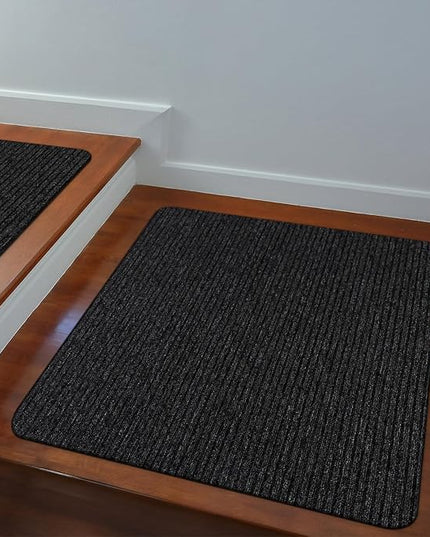 Beverly Rug Non-Slip Modern Rug 3x3 Solid Traditional Rubber Backing Machine Washable Soft Thin Indoor Area Rugs for Living Room Stain Resistant Non Shedding Casual Carpet (3 x 3 Dark Gray)