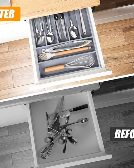 Kitchen Silverware Drawer Organizer and Storage Organizador Small De Cucharas y Tenedores Cubiertos Para Gavetas Cocina Para Gabinete Cajones Cocina Cajones Cocina Para Gabinete Hogar y Cocina Ofertas