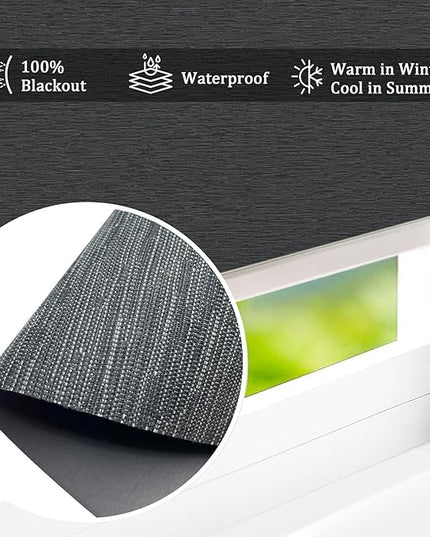 Motorized Blinds with Remote Smart Blackout Shades Electric Curtains Automatic Roller Blinds Shades for Indoor Windows Cordless with Alexa Google Home(Blackout Cloud Black,W20.5X H62)