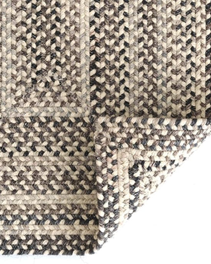 Capel American Heritage Pewter 5' 0" X 5' 0" Concentric Rectangle Braided Rug