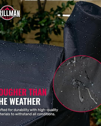 Grillman Grill Cover, BBQ Outdoor Grill Covers, Charcoal, Gas Grills, Waterproof, Rip-Proof, Weather-Resistant, Anti-UV, Barbecue Cover for Traegar 22/575 Series, Pro 22, Z, etc (Black, 41 Inch)