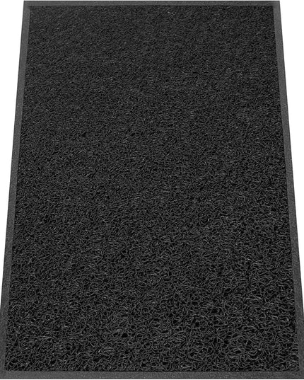 Kuyal Door Mat, 2'x4' Indoor Outdoor Entrance Mat to Trap Dirt and Moisture, Non Slip Waterproof Outdoor Mats, Commercial Floor Inside Outside Entrance, Heavy Duty Durable Welcome Mats, Black