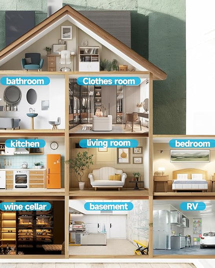 34 Pints Dehumidifiers for Home with 6.56ft Drain Hose, 2441 Sq.Ft Quite & Energy Efficient Dehumidifier for Basement Bedroom Bathroom with Auto Shut Off,2.5 L Water Tank,Smart Humidity Control