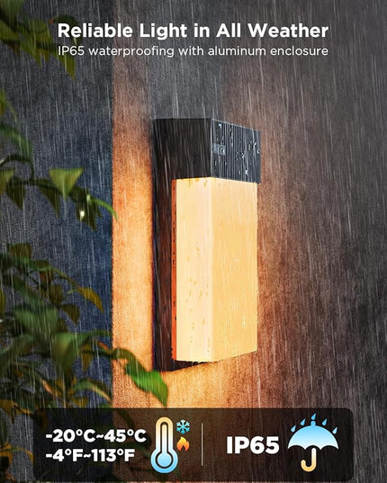 Govee Outdoor Wall Light, 1500LM Smart RGBIC Porch Lights Outdoor with 45 Scene Modes, IP65 Waterproof for Outdoor Decor, DIY, Wall Sconce Works with Alexa, Google Assistant and Matter, 1 Pack