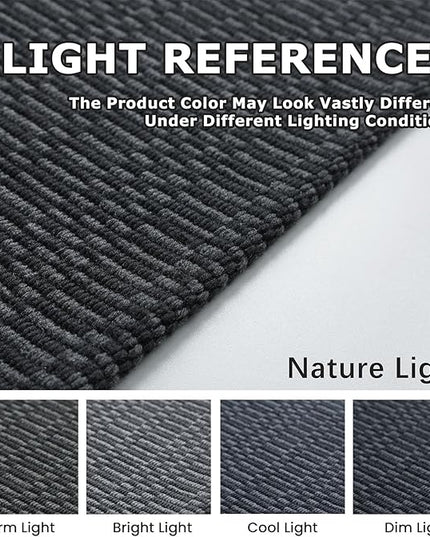 KOZYFLY Washable Runner Rug 3x20 ft Hallway Kitchen Runner Rugs with Rubber Backing Bobo Non Slip Entryway Runner Indoor, Long Carpet Runners for Hall Kitchen Entryway, Black/Grey
