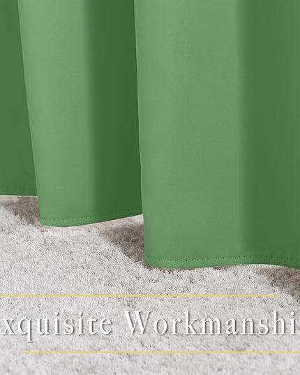 NICETOWN Blackout Curtain Drape for Bedroom - Light Reducing Thermal Insulated Solid Grommet Room Darkening Window Curtain 90 inches Long for Living Room (Froest Green, 1 Piece, W66 x L90)