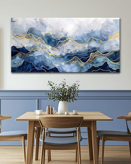FUHAIHUA Abstract Ink Paintings Canvas Decor For Bedroom Wall Art For Living Room Office Decorations Minimalism Pictures Canvas Prints Artwork Ready to Hang Modern Home Decor 20"X40"