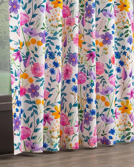 Maison d'Hermine Curtains for Living Room 100% Cotton 96 inch Length Two Panels Window Curtains for Bedroom with Loop & Rod Pockets - Maia, 50" W x 96" L