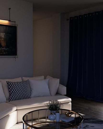 BGment Blackout Curtains for Living Room - Grommet Thermal Insulated Room Darkening Curtains for Bedroom, Set of 2 Panels (52 x 84 Inch, Navy Blue)