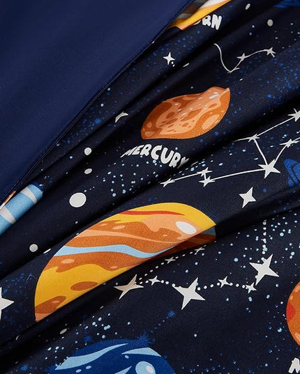 Full Size Comforter Set for Boys-7 Pieces Space Glow in The Dark Full Bedding Sets for Kids, Ultra Soft Bed in A Bag with Sheets