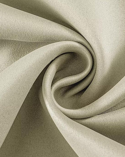 Joydeco Light Beige Custom Solid Single Blackout Curtain for Bedroom and Living Room, Grommet Thermal Insulated Room Darkening Curtain 1 Panel (Custom Size,Light Beige)