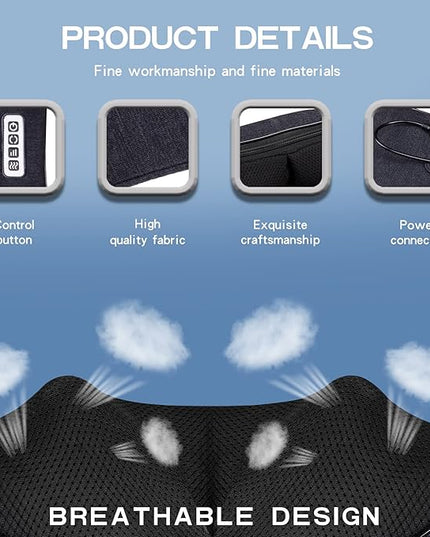 Mo Cuishle Shiatsu Back Shoulder and Neck Massager with Heat, Electric Deep Tissue 4D Kneading Massage, Best Gifts for Women Men Mom Dad, Fathers Day, Mothers Day, Christmas Gifts