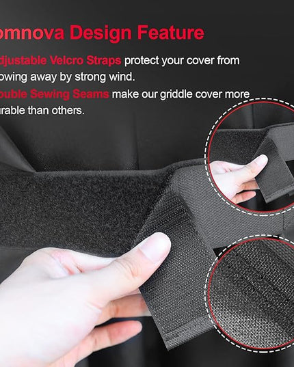 Comnova Grill Cover 55 Inch - 600D BBQ/Barbecue Gas Cover for Outdoor Grill Heavy Duty and Waterproof, Weber, Char-Broil, Nexgrill, Monument, Dyna-glo, Brinkmann and More