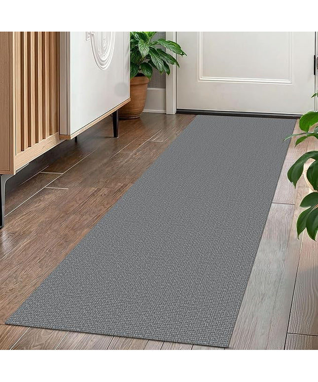 KOZYFLY Washable Runner Rug 2x5 Ft Runners for Hallways Non Slip Kitchen Rug, Braided Cotton Entryway Runner Indoor, Carpet Runners for Hallway Kitchen Entryway Bedroom, Grey