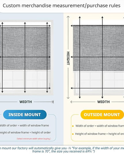 DENFOON Motorized Blinds with Remote Control, Custom Blackout Smart Blinds [with Cover],Electric Blinds with Complimentary Solar Panel, Cordless Automatic Roller Shades for Windows,Grey Custom