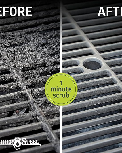 Jolly Green Products Heavy Duty Grill Brush for Outdoor Grill – Safe Grill Brush Designed by Firefighter | Barbecue Grill Brush & BBQ Brushes for Grill Cleaner | Durable & Safe for All Grates