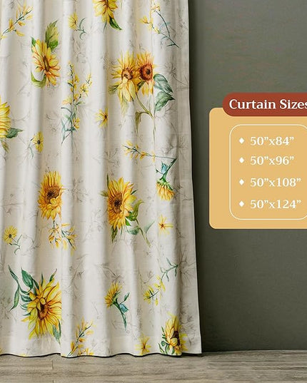 Maison d' Hermine Curtains for Living Room 100% Cotton 96 inch Length One Panel Light Filtering Curtains for Bedroom Windows with Rod and Loop Pockets Drapes (Candice, 50" W x 96" L)
