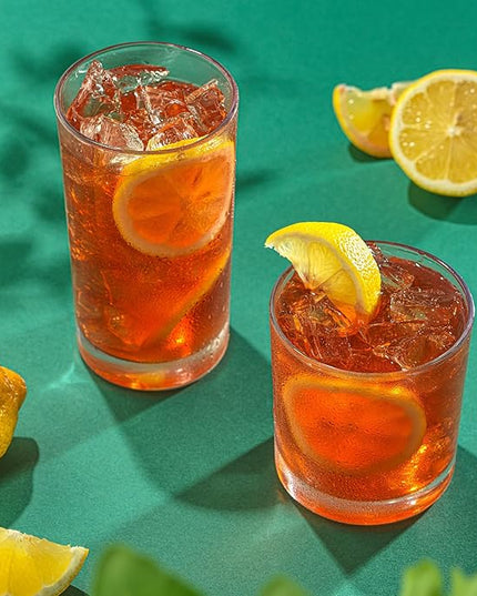 JoyJolt Alain Drinking Glasses Set of 8 Glass Tumblers. Highball 14oz Bar Glasses and Lowball 10oz Rocks Glasses Set. Cocktail, Juice, Whiskey Glasses or Water Glasses. Kitchen or Bar Glassware Set