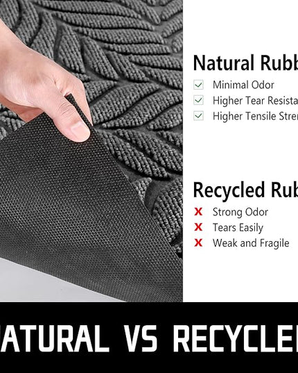 Yimobra 47x32 Large Door Mat Outdoor Indoor, All-Season Waterproof Door Mat Outside Entrance, All-Weather Non-Slip Outside Doormat for Garage Patio Entryway, Grey