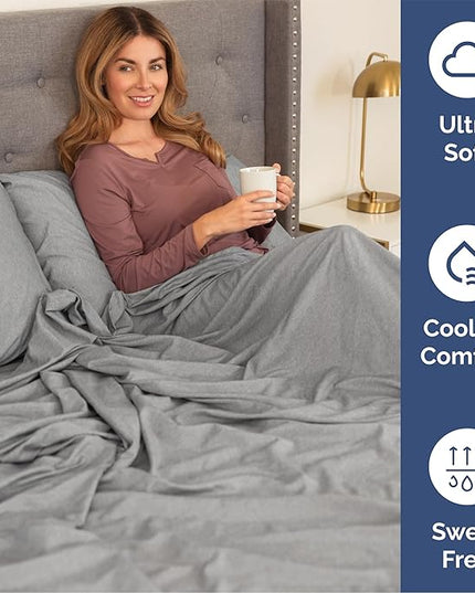 Queen Size 4 Piece Sheet Set - Comfy Breathable & Cooling Bed Sheets Set - Hotel Luxury Bedding for Women, Men, Kids, Teens, Boys & Girls - Deep Pockets, Soft & Wrinkle Free - Grey (Heathered Sheets)