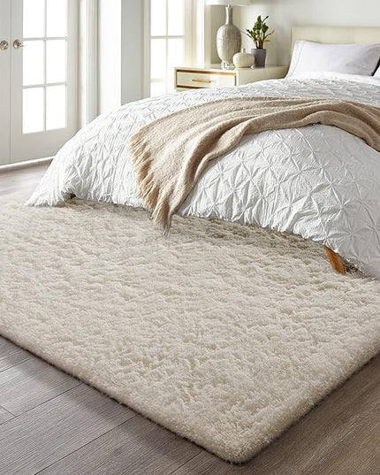Ophanie 5x7 Area Rugs for Living Room Ivory, Fluffy Shag Large Fuzzy Plush Soft Rug, Shaggy Floor Big Carpets for Bedroom Nursery, Kids Home Decor Aesthetic