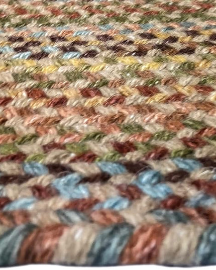 Capel American Heritage Olive Tan 5' 0" X 8' 0" Oval Braided Rug