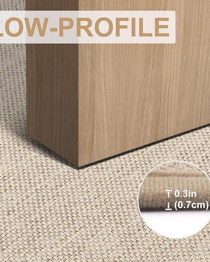 LEKEEPGO Door Mat 17"x29", Non Slip Door Mat Indoor Entrance, Rubber Backing Indoor Door mat Washable Absorbent Low-Profile Doormat Front Entryway Entry Resist Dirt Inside Door Mats, Khaki