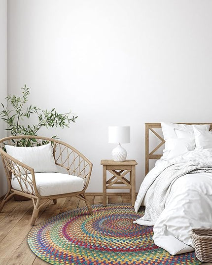Capel American Heritage Multi 0' 36" Round Braided Rug