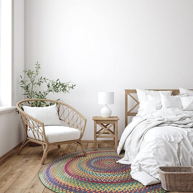 Capel American Heritage Multi 8' 0" Round Braided Rug