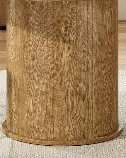 Farini 43" Round Dining Table for 4-6,Modern Kitchen Room Table with Wood Top & Sturdy Metal Base,Walnut