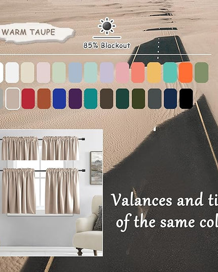 DONREN Extra Long 96 inches Length Curtains for Patio Door - Warm Taupe Room Darkening Thermal Insulated Curtain Panels (2 Pieces,52 inches Wide)